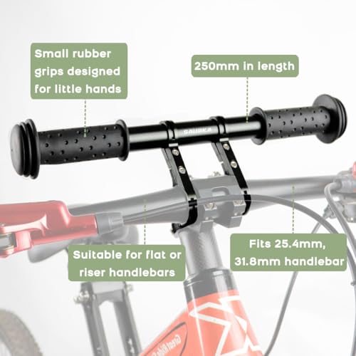 Kid Bike Seat with Front Handlebar for Mountain Biking - Foldable Pedals