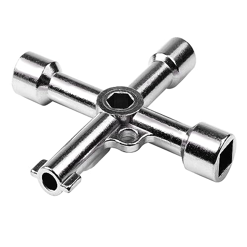 4-Way Electrical Cabinet Key - Multifunctional Zinc Alloy - 1pc