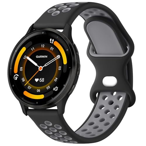 Soft Silicone Sport Watch Band for Garmin Vivoactive 4/Venu 3/Venu 2 & Forerunner 265/255