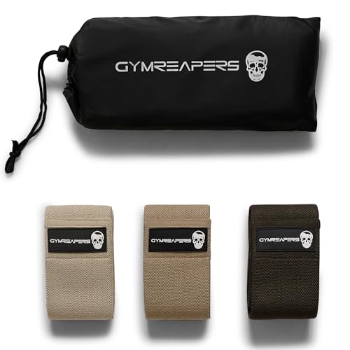 Gymreapers Nude Hip Resistance Bands Set for Booty & Hip Workouts - Non Slip, 3 Levels