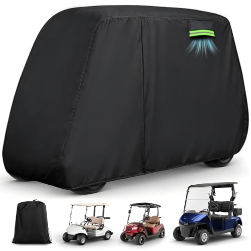 KERANTY Waterproof 2 Passenger Golf Cart Cover for Yamaha E-Z-Go Club Car 98"L x 55"W x 70"H