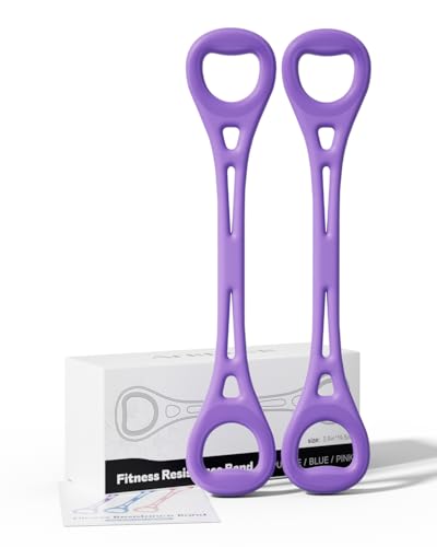 Thickened TPE Figure 8 Resistance Bands for Women - Purple