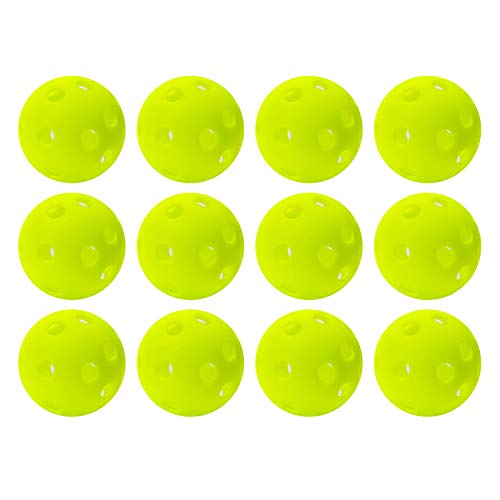 Practice Golf Balls - Indestructible Plastic 1.5-inch Limited Flight - 12 Pack