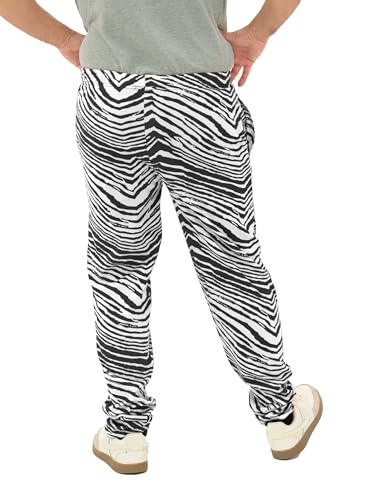 Zebra Print Pants for Men - Black & White - Large