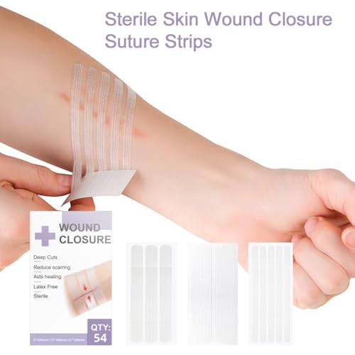 Sterile Skin Wound Closure Strips - 54 Adhesive Strips