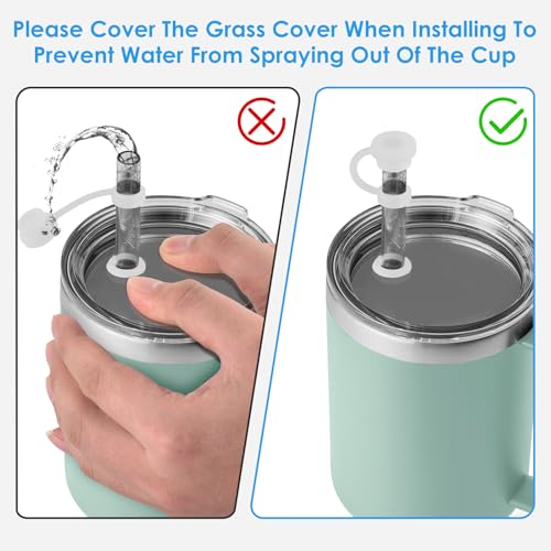 Silicone Spill Stopper Set for YETI Straw Cups - White
