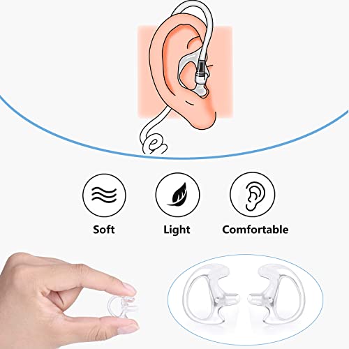 Replacement Earmold Earpiece - 4 Pairs (1 Large, 2 Medium, 1 Small)