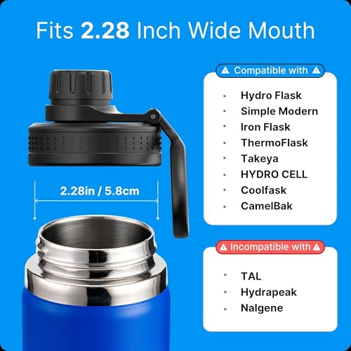 Replacement Lid Fits for Hydro Flask Wide Mouth, Spout Hydroflask 12
