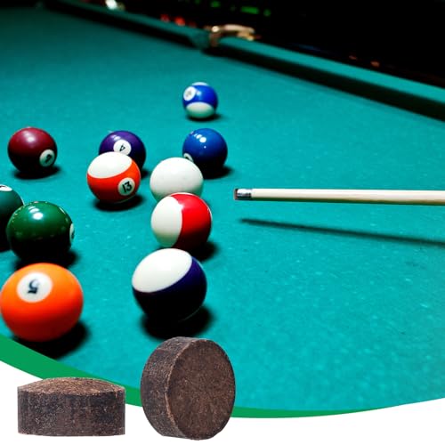 20pcs Billiard Cue Tips Replacement with Storage Box - Brown