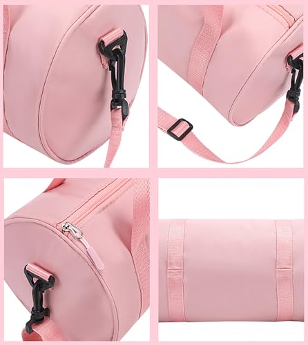 Pink Mini Ballet Dance Bag 10L Lightweight Gym Duffle with Crossbody Strap