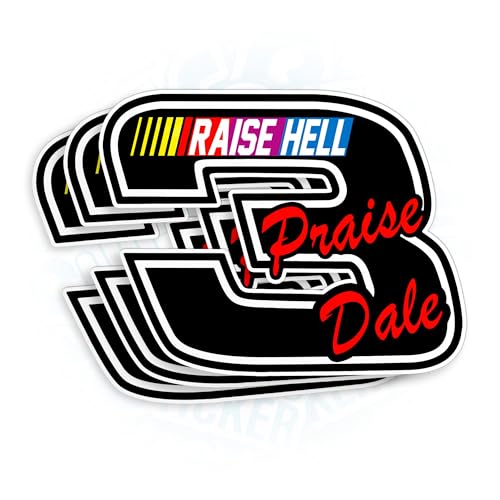 Raise Hell Praise Dale Racing Stickers - 2x2 Inches Waterproof Vinyl