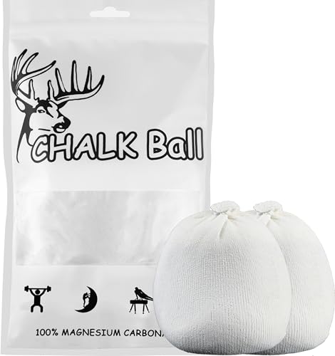Gym Chalk Balls - 2 Pack (3oz Each) for Weightlifting & Climbing