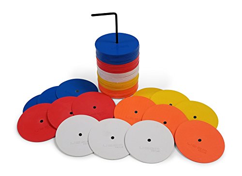 Flat Spot Markers Set - 50-Pack Non-Slip Rubber, 5 Colors
