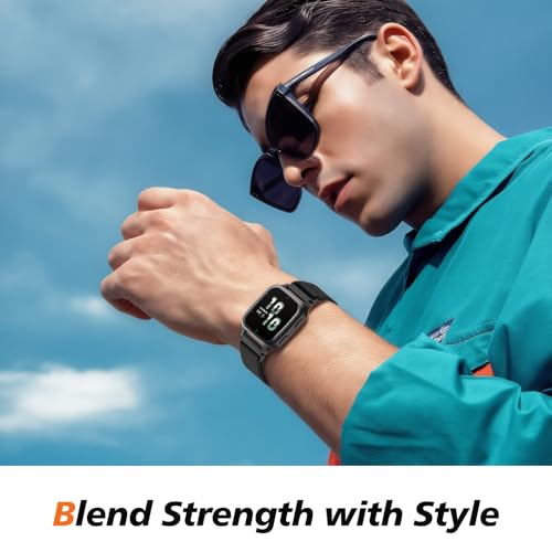 Stretchy Nylon Band for Garmin Venu 3/2 & Amazfit Bip - Black 20mm