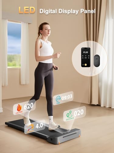 Foldable Walking Pad Treadmill Z1 - Compact Design, Quiet Motor, Grey