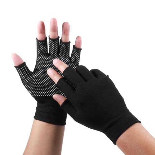 Breathable Fingerless Work Gloves - Anti-Slip Lightweight Half-Finger Gear