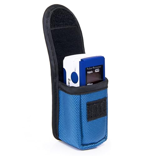 Pulse Oximeter Carrying Case - Soft Velcro Blue Design