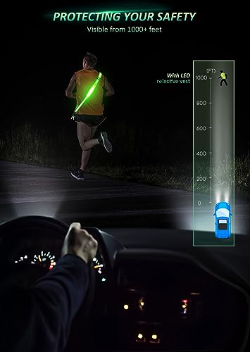 LED Reflective Safety Belt Sash - High Visibility Night Walking Gear