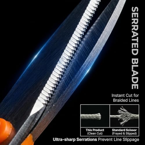 4.5" Fishing Line Scissors & Lanyard Set for Braided Lines