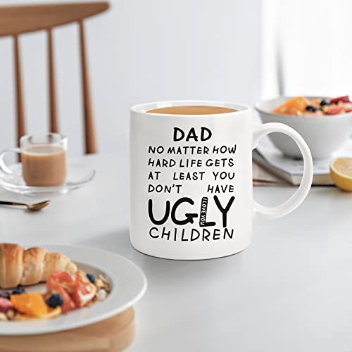 Funny Coffee Mug for Dad - 11oz White Gift from Daughter