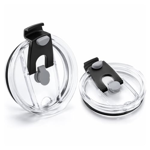 20 oz Tumbler Lid Replacement - 2 Pack Black Silicone Covers