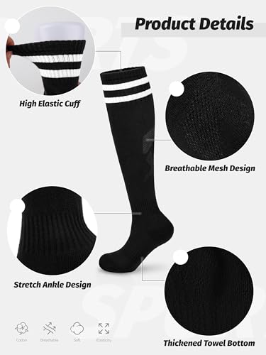 Kids Soccer Shin Guards and Socks Set - Black Medium
