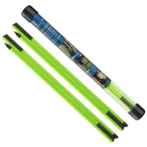 Golf Alignment Sticks - 48" Collapsible Training Aid, 2 Pack - Green