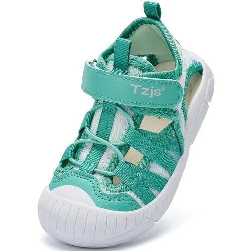 Kids Lightweight Water Shoes - Breathable Quick Dry Sandals - Green & Multi - Toddler