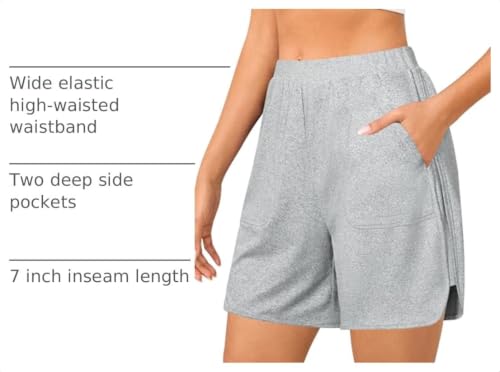Quenteen Womens Sweat Shorts Casual Summer Loose Athletic Short
