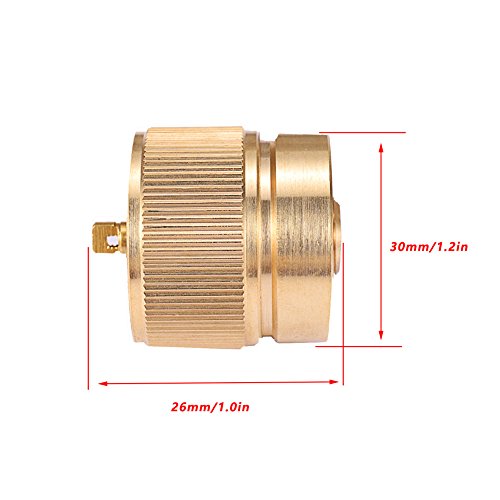 Camping Stove Adapter - 1LB Propane to Lindal Valve - Gold