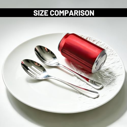 4-Piece Serving Spoon Set - 8.5-Inch Solid & Slotted Spoons