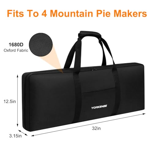 Heavy Duty Water-Resistant Pie Iron Storage Bag Fits 4 Campfire Pies