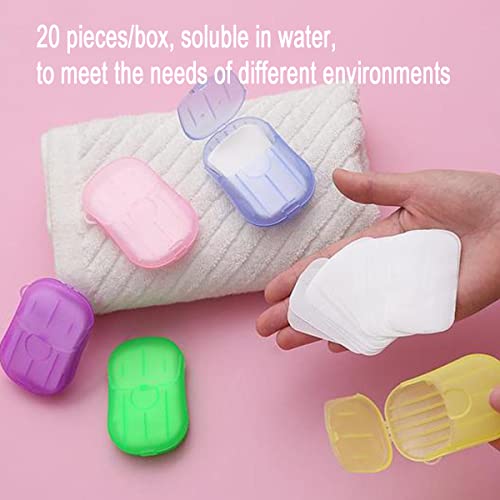 20 Pack Portable Disposable Hand Soap Sheets Travel Hand Wash Paper with 6 Scents