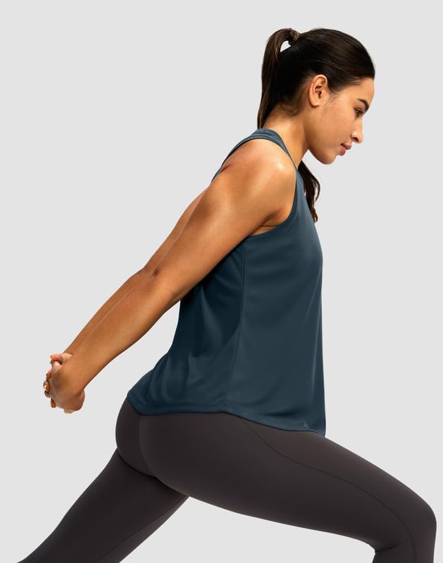 Skiennix Women's Athletic Tank Tops - Racerback Sleeveless Workout Shirts for Yoga & Gym