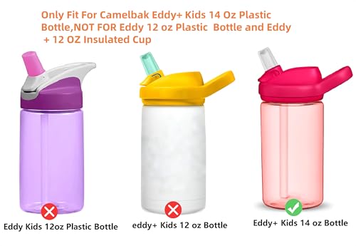 Replacement Straws for CamelBak eddy+ 14 oz Kids Water Bottle - 4 BPA-Free Straws & Cleaning Brush