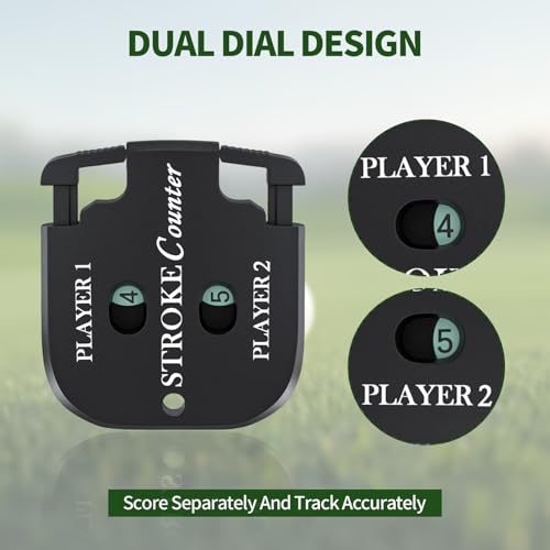 Mini Golf Stroke Counter Clicker - 2PCS Dual Dial Scorekeeper