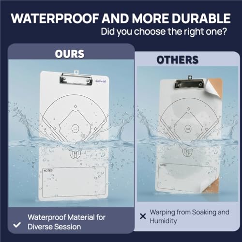 Baseball Clipboard for Coaches - Double-Sided Dry Erase Board