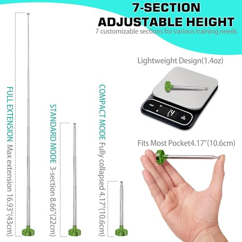 Golf Alignment Rods - Adjustable Magnetic Aiming Stick - Green