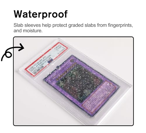 Resealable Graded Card Slab Sleeves for PSA Slabs - 200 Pack Protective Bags
