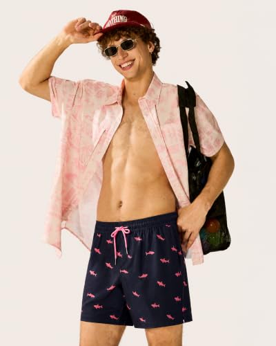 2-in-1 Men's Swim Trunks 7-Inch Board Shorts for Swimming