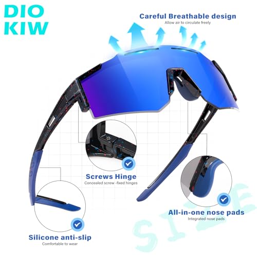 Polarized Kids Sunglasses - UV400 Protection, 5-Pack Deep Blue, Red, Green, Pink, White Frames