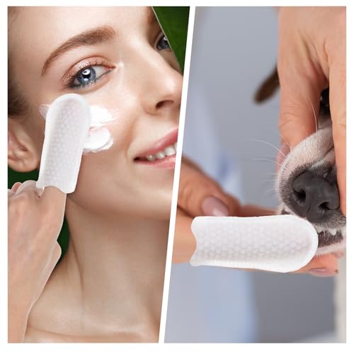 100 Pcs Disposable Cotton Finger Cots for Pet Ear Cleaning