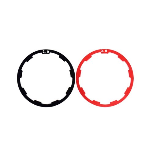 Yuauy 2 Sets of Bicycle Flywheel Washer Spacer Cassette Headset Gasket Hub Bottom Bracket Bike Cycling Flywheel Axle for MTB Road Bike 1mm 1.5mm 1.85mm 2mm 2.18mm 2.35mm 2.5mm Black + Red (14 pcs)