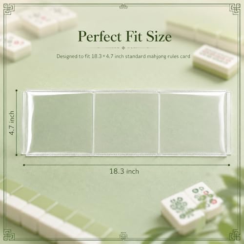 Mahjong Card Sleeves - Clear Plastic Protective Cover 1PK