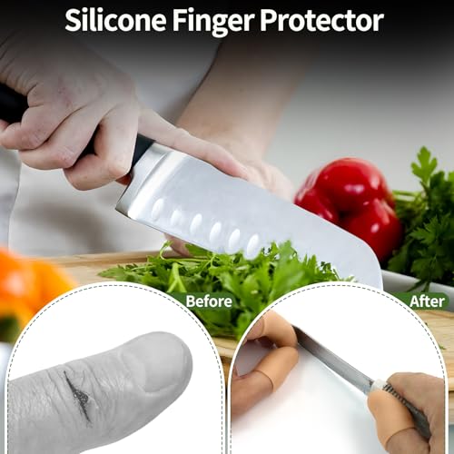 Silicone Finger Protectors - 4 Medium & 16 Small Gel Cots