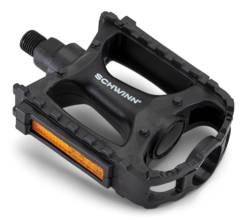 Lightweight Replacement Bike Pedals with Reflectors - One Size