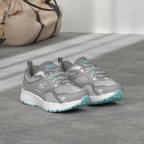Skechers Women's Go Run Consistent Sneaker Wide 6 Gray Turquoise