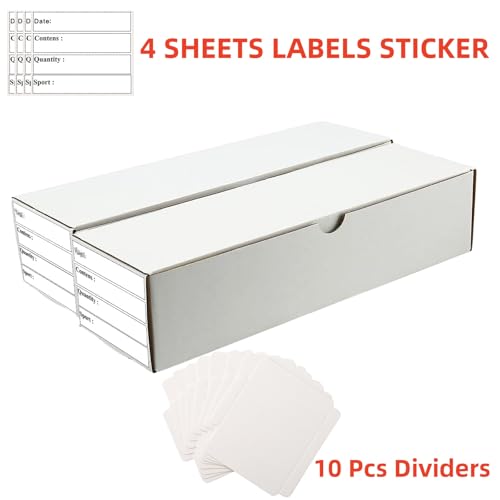 Trading Card Storage Box - 2-Pack White, Holds 1600 Cards
