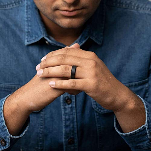 Bevel Classic Silicone Wedding Ring – Hypoallergenic & Comfortable – 8mm Wide