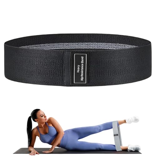 Fabric Resistance Bands for Home Fitness - Heavy Resistance - Black
